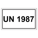 Gefahrzettel mit UN 1987 Haftpapier 100 x 60 mm 500 St&uuml;ck/Rolle
