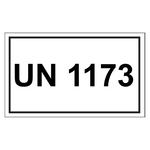 Gefahrzettel mit UN 1173 Haftpapier 100 x 60 mm 500 Stück/Rolle