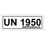 Gefahrzettel mit UN 1950 AEROSOLE