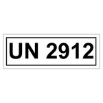 Gefahrzettel mit UN 2912
