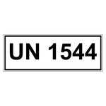 Gefahrzettel mit UN 1544