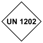 UN-Aufkleber mit UN 1202 Folie 100 x 100 mm Einzeletikett