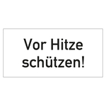 Paketaufkleber Vor Hitze schützen Weiß