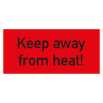 Paketaufkleber Keep away from heat Rot