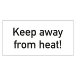 Paketaufkleber Keep away from heat Weiß