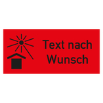 Paketaufkleber Vor Hitze schützen Rot mit Wunschtext