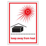 Verpackungskennzeichen keep away from heat