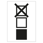 Verpackungskennzeichen Stapelbegrenzung Weiß Chromopapier tiefkühlgeeignet 105 x 148 mm 100 Stück/Rolle