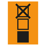 Verpackungskennzeichen Stapelbegrenzung Orange Chromopapier tiefk&uuml;hlgeeignet 105 x 148 mm 100 St&uuml;ck/Rolle