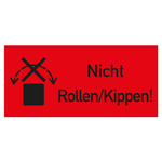 Paketaufkleber Nicht Rollen/Kippen Rot Chromopapier tiefkühlgeeignet 136 x 63 mm 500 Stück/Rolle