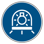 Gebotszeichen Lampe in Leuchte mit Abschirmung verwenden DIN EN ISO 7010 M070