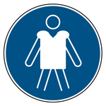 Gebotszeichen Rettungsweste benutzen DIN EN ISO 7010 M053