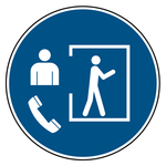 Gebotszeichen Zutritt nur mit au&szlig;enstehender Aufsichtsperson DIN EN ISO 7010 M058