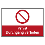 Bodenaufkleber Verbotszeichen Privat Durchgang verboten Folie selbstklebend R9 600 x 400 mm Einzeletikett
