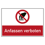 Bodenaufkleber Verbotszeichen Anfassen verboten