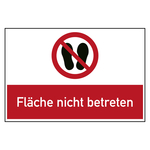 Bodenaufkleber Verbotszeichen Fl&auml;che nicht betreten