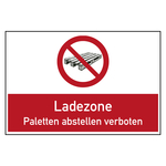 Bodenaufkleber Verbotszeichen Ladezone Paletten abstellen verboten