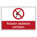 Bodenaufkleber Verbotszeichen Rollator abstellen verboten