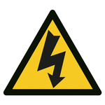 Warnzeichen Warnung vor elektrischer Spannung mit schwarzem Rand Praxisbew&auml;hrt Kunststoff SL 300 mm Einzelschild