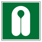 Rettungszeichen Rettungsweste DIN EN ISO 7010 E044 Kunststoff 400 x 400 mm Einzelschild