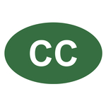 Autoaufkleber CC Gr&uuml;n Folie mit Schutzfolie 120 x 80 mm Einzeletikett