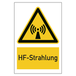 Warnzeichen HF-Strahlung Kombischild