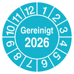 Pr&uuml;fplaketten Gereinigt 2026 T&uuml;rkis Chromopapier tiefk&uuml;hlgeeignet &Oslash; 15 mm 100 St&uuml;ck/Rolle