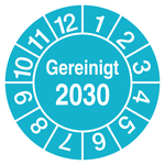 Pr&uuml;fplaketten Gereinigt 2030 T&uuml;rkis Chromopapier tiefk&uuml;hlgeeignet &Oslash; 20 mm 100 St&uuml;ck/Rolle