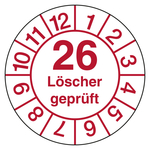 Pr&uuml;fplaketten L&ouml;scher gepr&uuml;ft Wei&szlig;