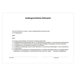 Außergerichtliche Vollmacht 100er Pack