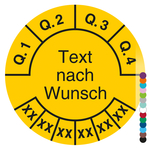 Mehrjahrespr&uuml;fplakette mit Wunschtext und Wunschfarbe f&uuml;r 6 Jahre