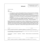 Einheitsvollmacht mit Zahlstellenangabe mit Namenseindruck 100er Pack