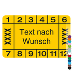 Mehrjahrespr&uuml;fplakette mit Wunschtext und Wunschfarbe rechteckig f&uuml;r 2 Jahre