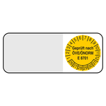 Kabelpr&uuml;fplakette Gepr&uuml;ft nach &Ouml;VE/&Ouml;NORM E 8701 Gelb