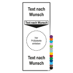 Grundplakette mit Wunschtext oben und unten