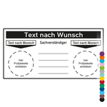 Grundplakette Wartungsnachweis mit Wunschtext