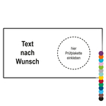 Grundplakette Pr&uuml;fnachweis mit Wunschtext