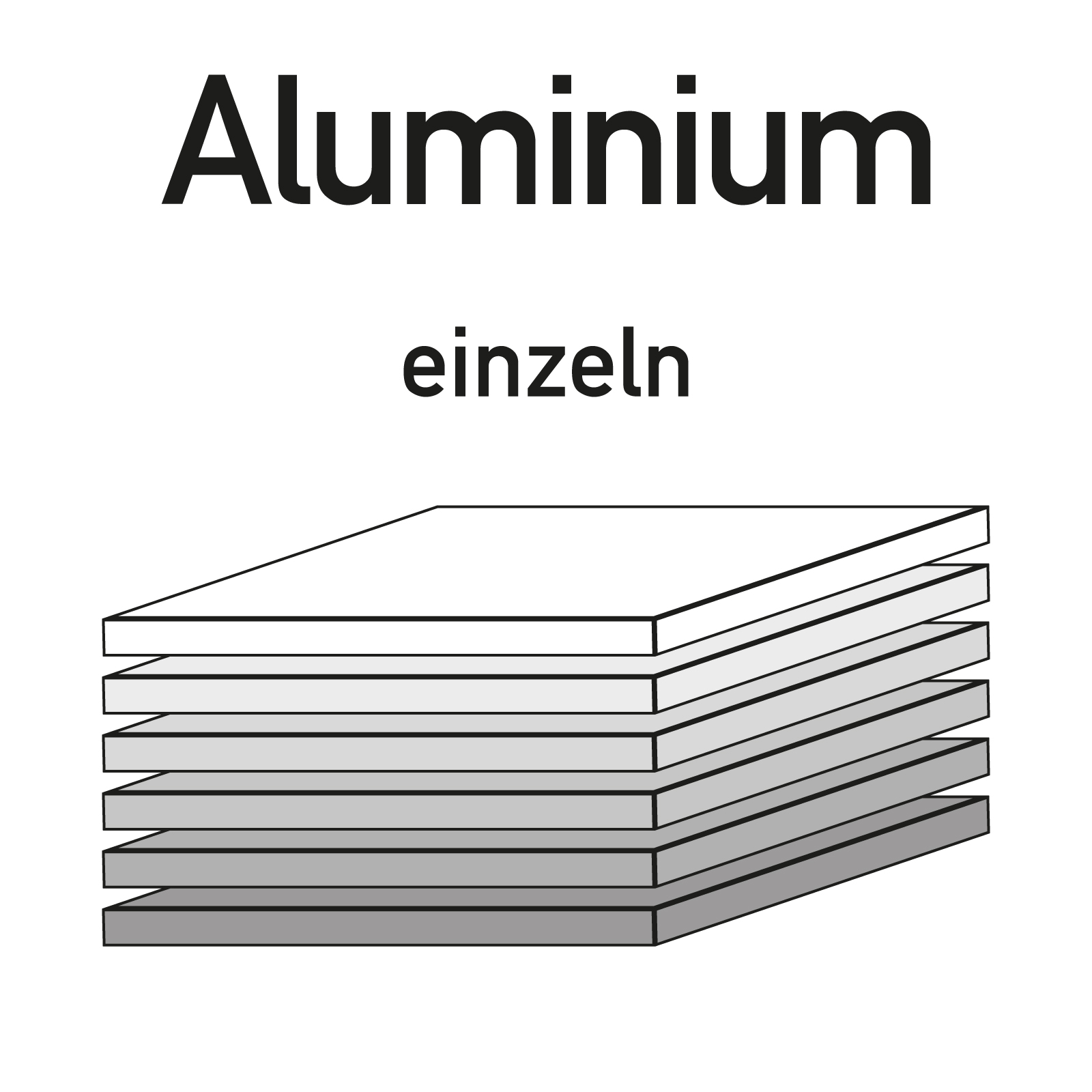 Verpackungseinheit Aluminium einzeln